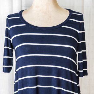 Soft & Sexy T by Aeo Sz XS, Navy and White Stripe